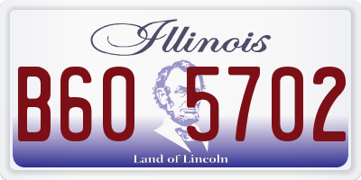IL license plate B605702
