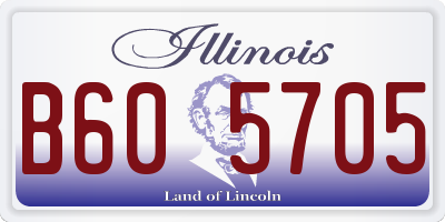 IL license plate B605705