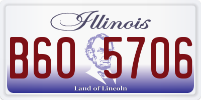 IL license plate B605706