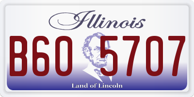 IL license plate B605707