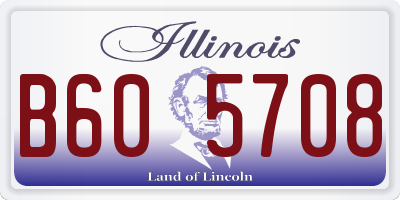 IL license plate B605708