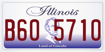 IL license plate B605710