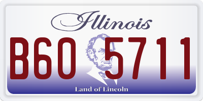 IL license plate B605711