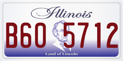 IL license plate B605712