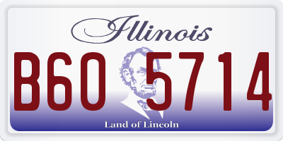 IL license plate B605714