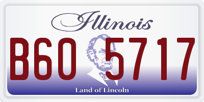 IL license plate B605717