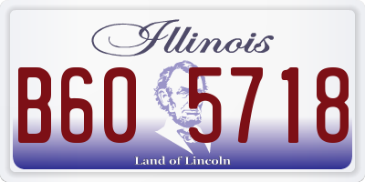IL license plate B605718