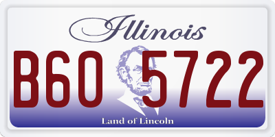 IL license plate B605722