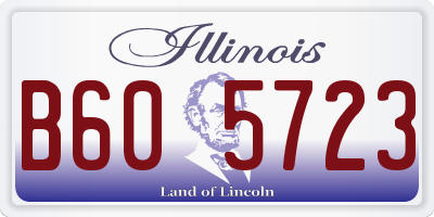 IL license plate B605723