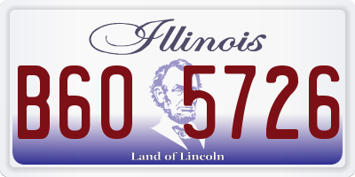 IL license plate B605726