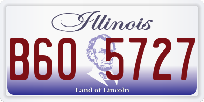IL license plate B605727