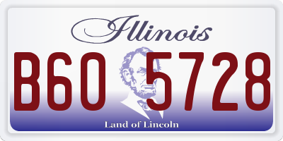IL license plate B605728