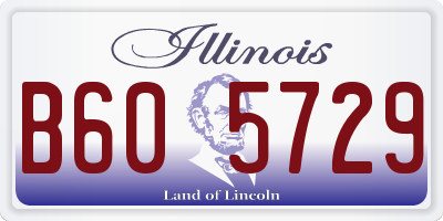 IL license plate B605729