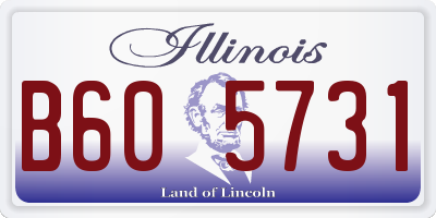 IL license plate B605731