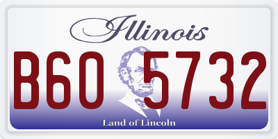 IL license plate B605732