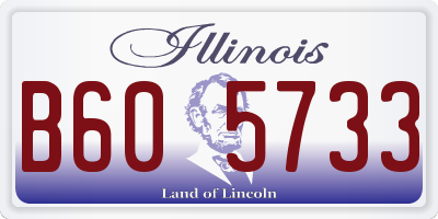 IL license plate B605733