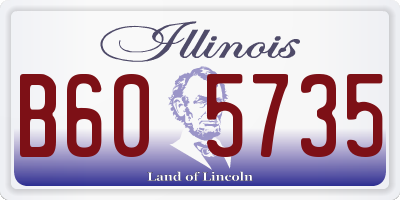 IL license plate B605735
