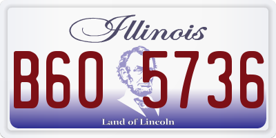 IL license plate B605736