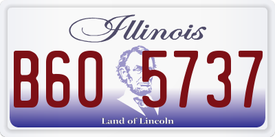 IL license plate B605737