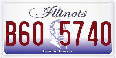 IL license plate B605740
