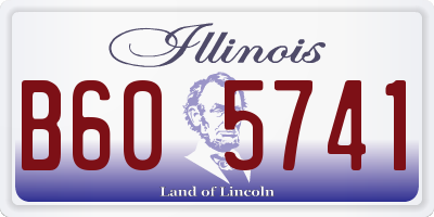 IL license plate B605741