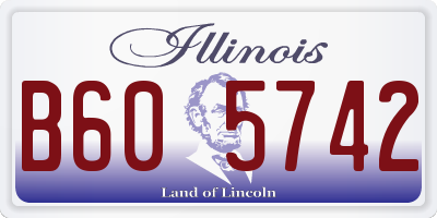 IL license plate B605742