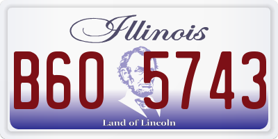 IL license plate B605743
