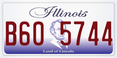 IL license plate B605744