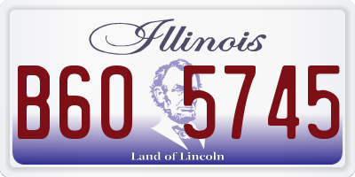 IL license plate B605745