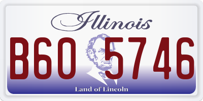 IL license plate B605746