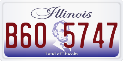 IL license plate B605747