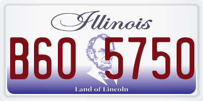 IL license plate B605750