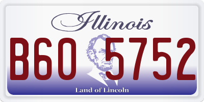 IL license plate B605752