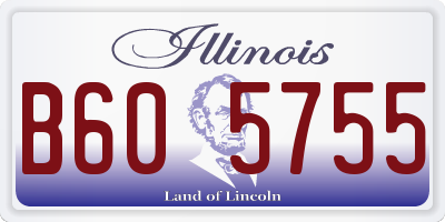 IL license plate B605755