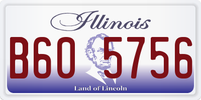 IL license plate B605756