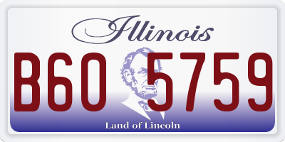 IL license plate B605759