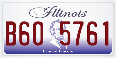 IL license plate B605761