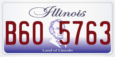 IL license plate B605763