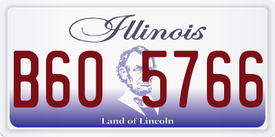 IL license plate B605766