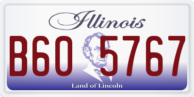 IL license plate B605767