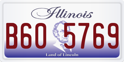 IL license plate B605769