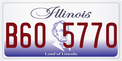 IL license plate B605770