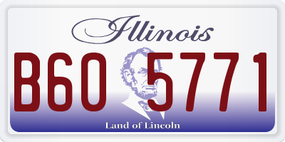 IL license plate B605771