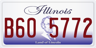 IL license plate B605772
