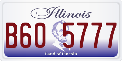 IL license plate B605777