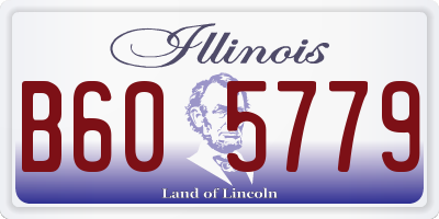 IL license plate B605779