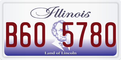 IL license plate B605780