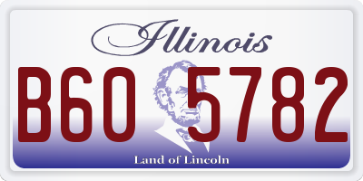 IL license plate B605782