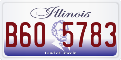 IL license plate B605783