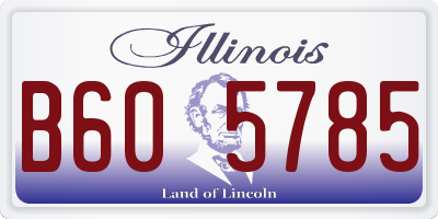IL license plate B605785